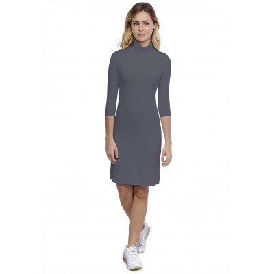 Robe col roulé manches 3-4 en modal CINDY19