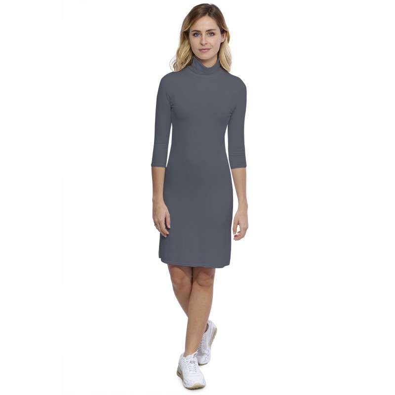 Robe col roulé manches 3-4 en modal CINDY19 Robe col roulé manches 3-4 en modal CINDY19