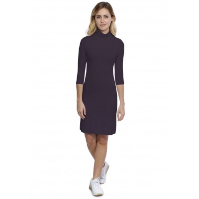 Robe col roulé manches 3-4 en modal CINDY19