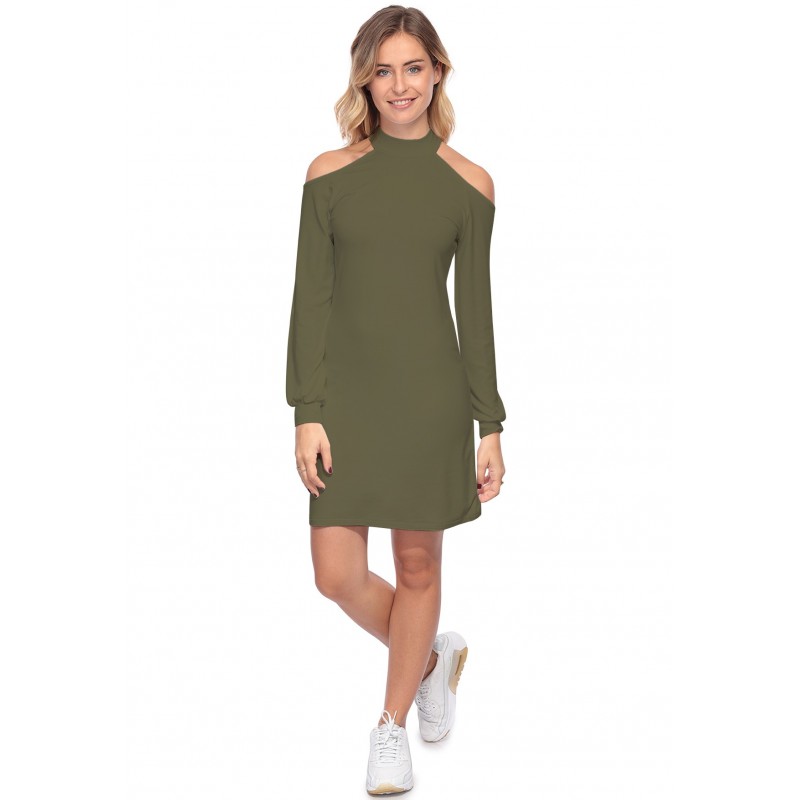 Robe midi manches longues épaules nues GYPSO Robe midi manches longues épaules nues GYPSO