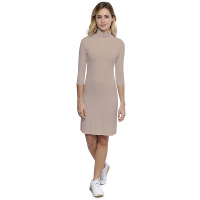 Robe col roulé manches 3-4 en modal CINDY19