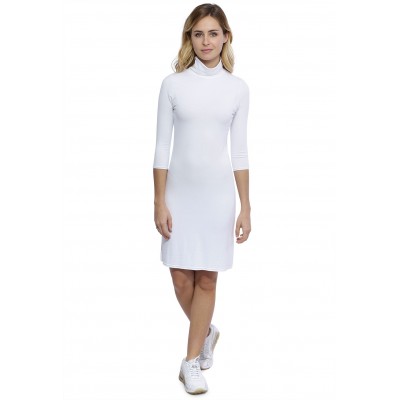 Robe col roulé manches 3-4 en modal CINDY19