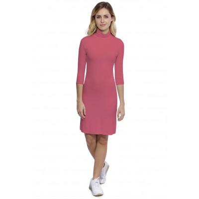 Robe col roulé manches 3-4 en modal CINDY19