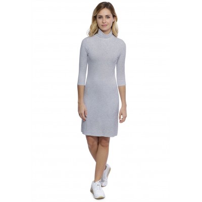 Robe col roulé manches 3-4 en modal CINDY19