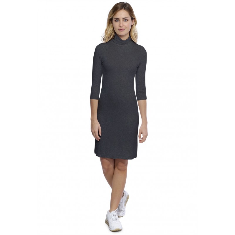 Robe col roulé manches 3-4 en modal CINDY19 Robe col roulé manches 3-4 en modal CINDY19