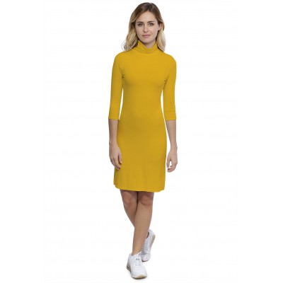Robe col roulé manches 3-4 en modal CINDY19