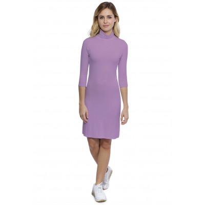 Robe col roulé manches 3-4 en modal CINDY19