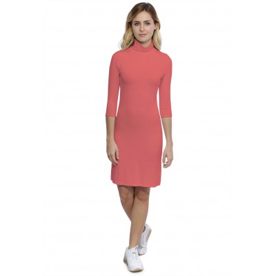 Robe col roulé manches 3-4 en modal CINDY19