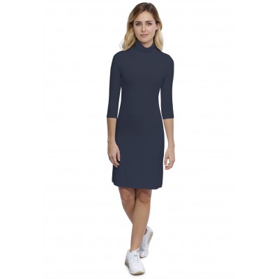 Robe col roulé manches 3-4 en modal CINDY19