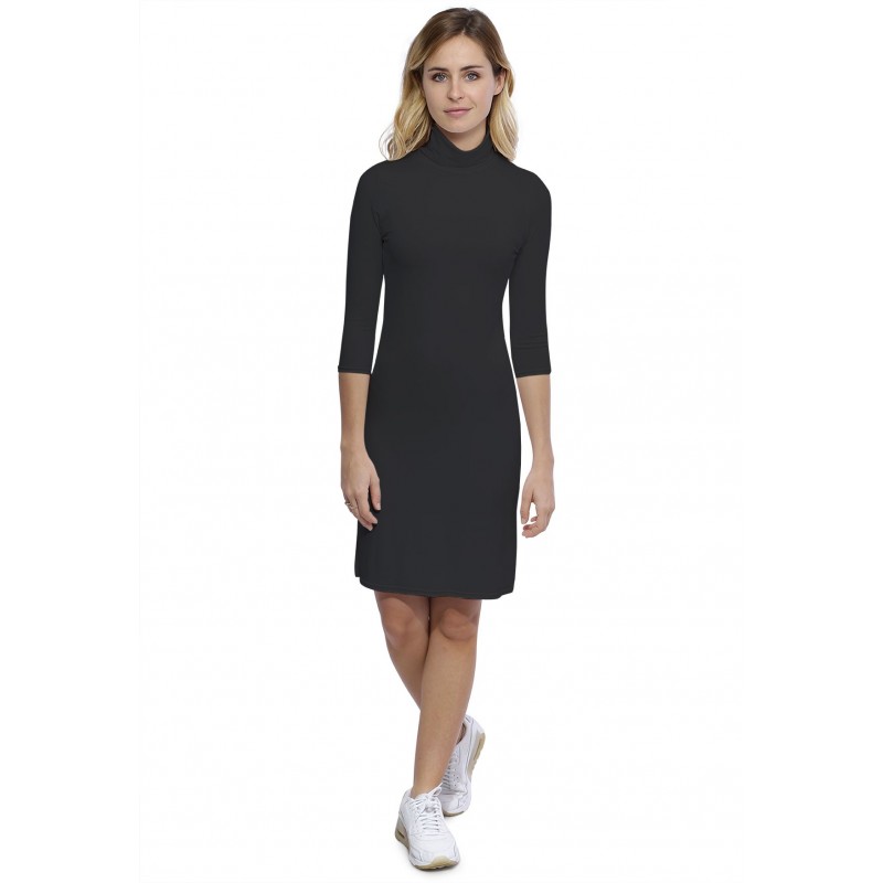 Robe col roulé manches 3-4 en modal CINDY19 Robe col roulé manches 3-4 en modal CINDY19