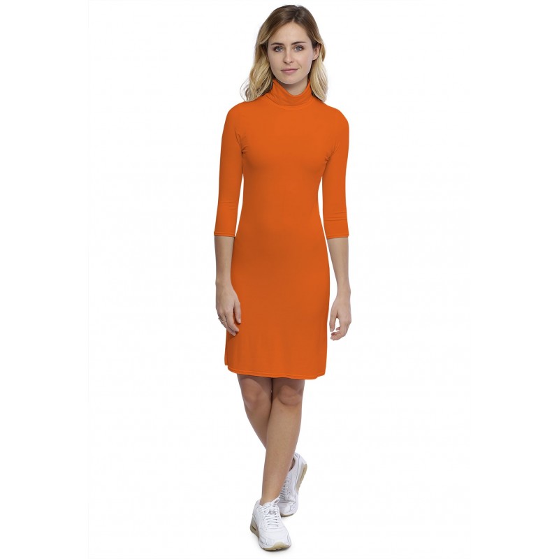 Robe col roulé manches 3-4 en modal CINDY19 Robe col roulé manches 3-4 en modal CINDY19