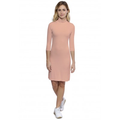 Robe col roulé manches 3-4 en modal CINDY19