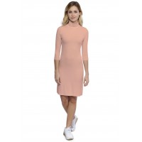 Robe col roulé manches 3-4 en modal CINDY19