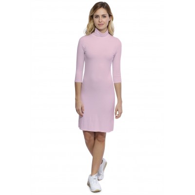 Robe col roulé manches 3-4 en modal CINDY19