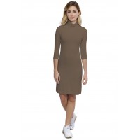 Robe col roulé manches 3-4 en modal CINDY19