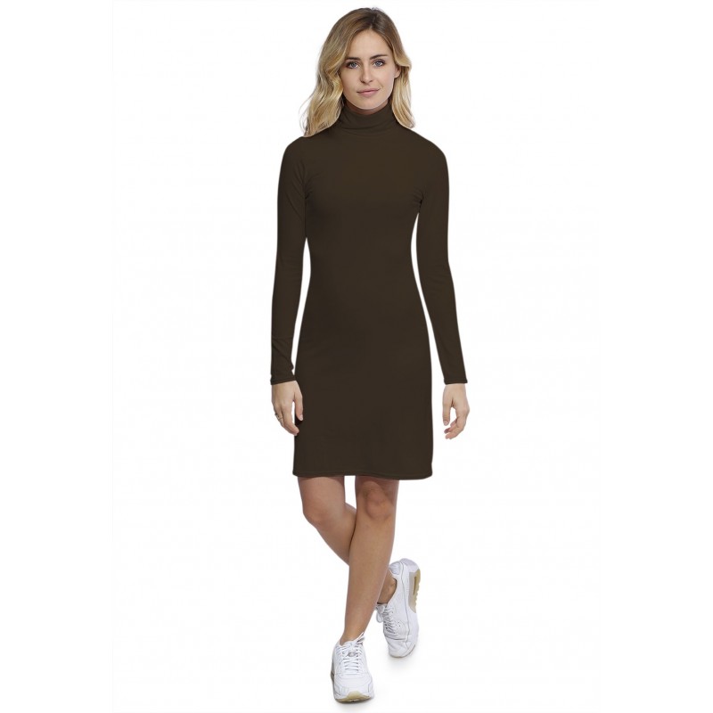 Robe col roulé manches longues en modal CINDY20