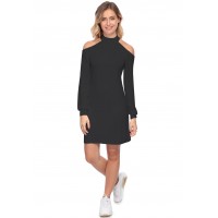 Robe midi manches longues épaules nues GYPSO