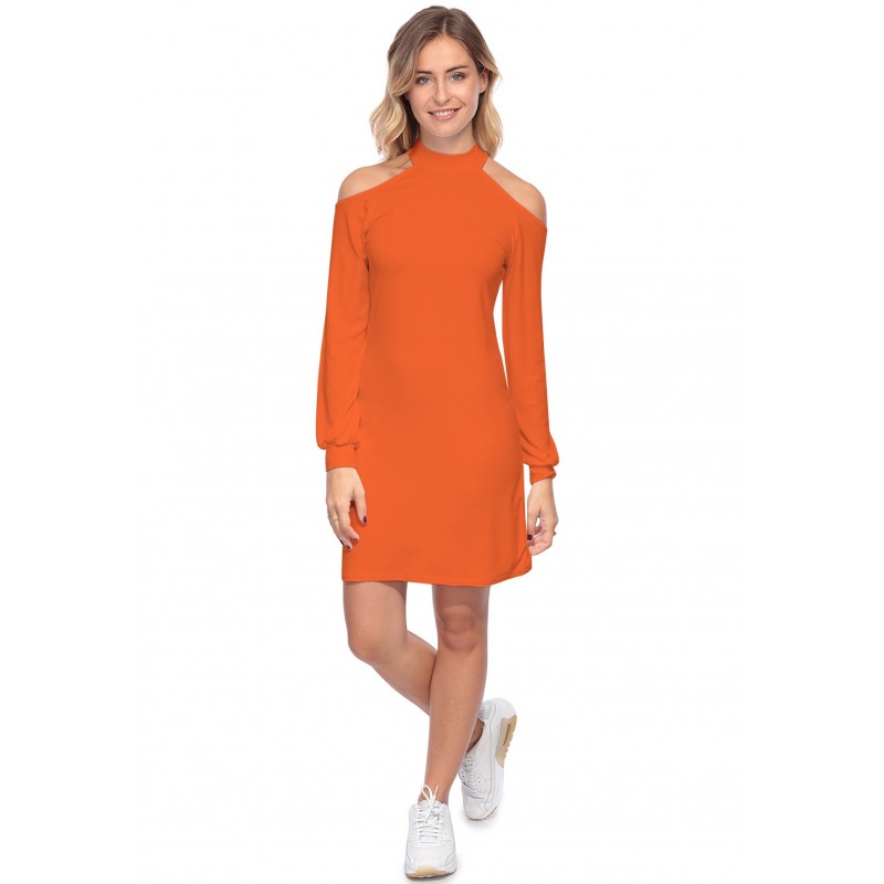 Robe midi manches longues épaules nues GYPSO Robe midi manches longues épaules nues GYPSO
