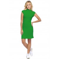 Robe col montant manches courtes capes en modal PENNY17