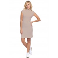 Robe col montant manches courtes capes en modal PENNY17