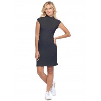 Robe col montant manches courtes capes en modal PENNY17