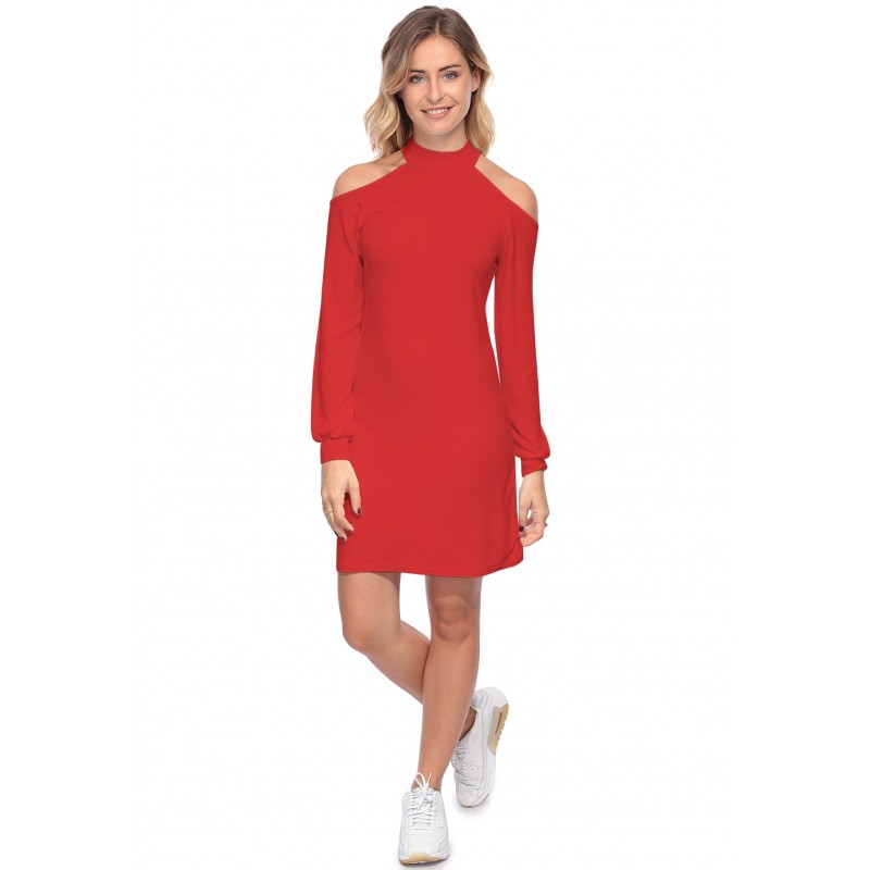 Robe midi manches longues épaules nues GYPSO Robe midi manches longues épaules nues GYPSO
