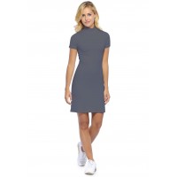 Robe col montant manches courtes en modal PENNY18