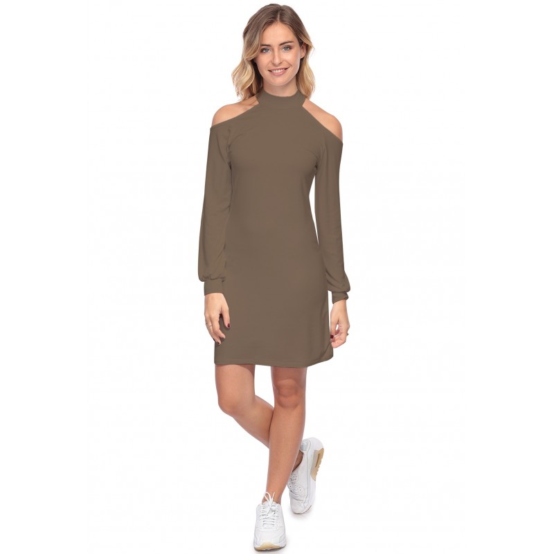 Robe midi manches longues épaules nues GYPSO Robe midi manches longues épaules nues GYPSO