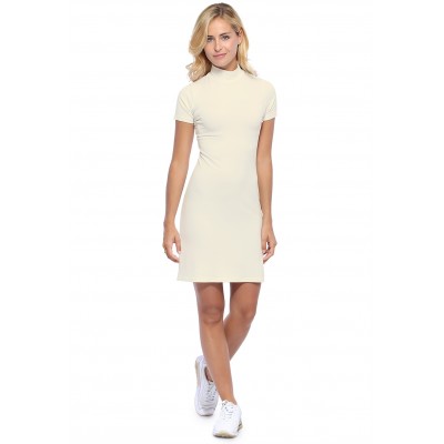 Robe col montant manches courtes en modal PENNY18