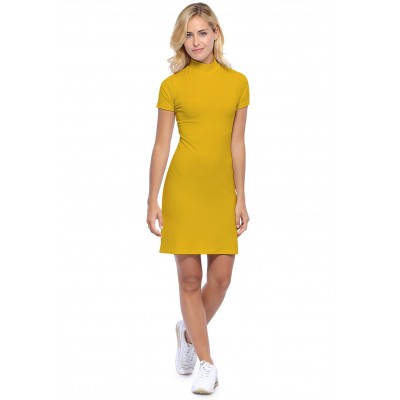 Robe col montant manches courtes en modal PENNY18