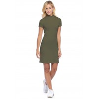 Robe col montant manches courtes en modal PENNY18