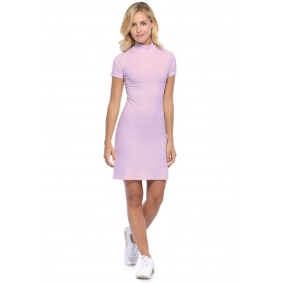 Robe col montant manches courtes en modal PENNY18