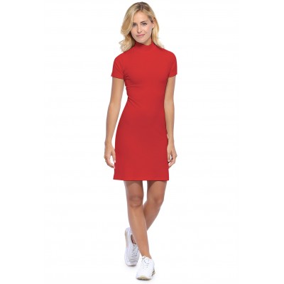 Robe col montant manches courtes en modal PENNY18