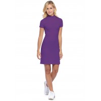 Robe col montant manches courtes en modal PENNY18