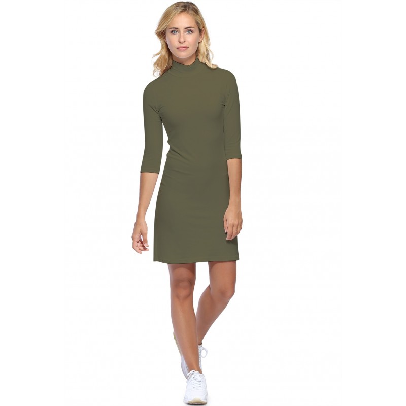 Robe col montant manches 3-4 en modal PENNY19 Robe col montant manches 3-4 en modal PENNY19