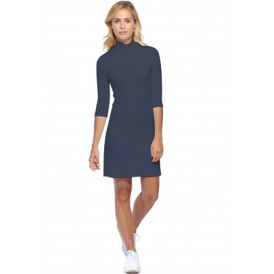 Robe col montant manches 3-4 en modal PENNY19