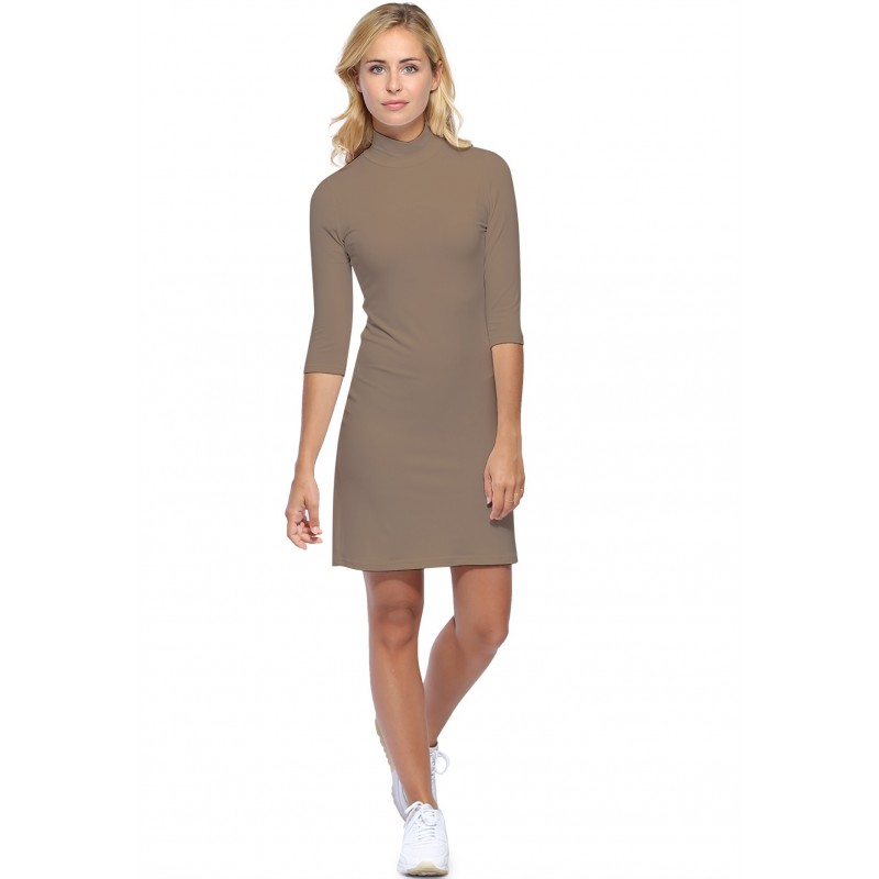 Robe col montant manches 3-4 en modal PENNY19 Robe col montant manches 3-4 en modal PENNY19