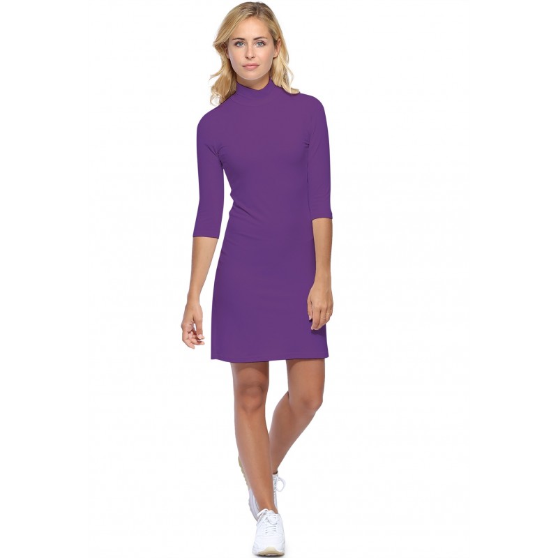 Robe col montant manches 3-4 en modal PENNY19 Robe col montant manches 3-4 en modal PENNY19