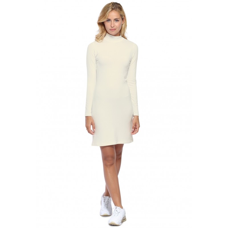 Robe col montant manches longues en maille modal PENNY20 Robe col montant manches longues en maille modal PENNY20
