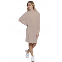 Robe col montant manches longues chauve souris en modal SARI
