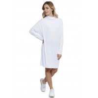 Robe col montant manches longues chauve souris en modal SARI