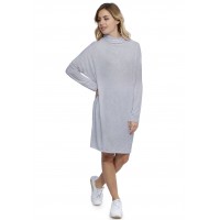 Robe col montant manches longues chauve souris en modal SARI