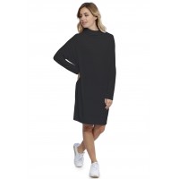 Robe col montant manches longues chauve souris en modal SARI
