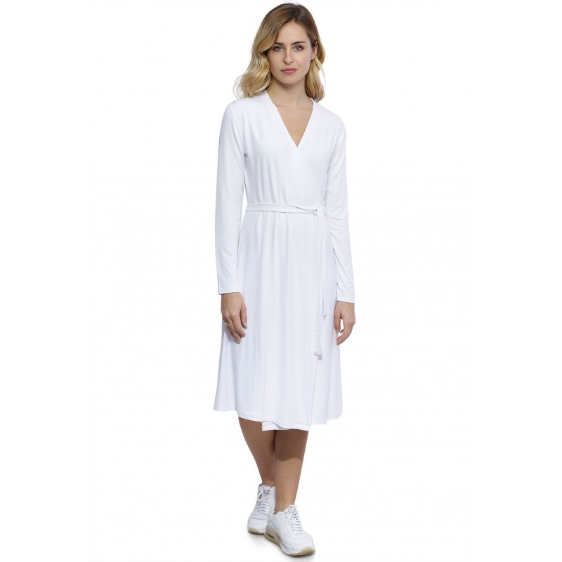 Robe cache-coeur manches longues en modal PEPITA Robe cache-coeur manches longues en modal PEPITA