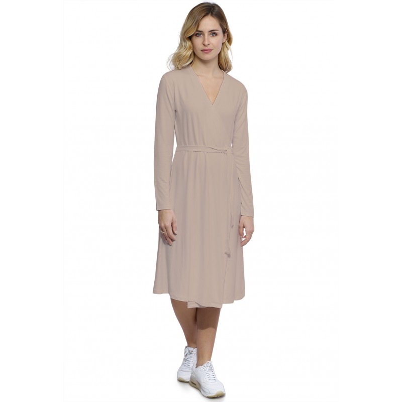 Robe cache-coeur manches longues en modal PEPITA Robe cache-coeur manches longues en modal PEPITA
