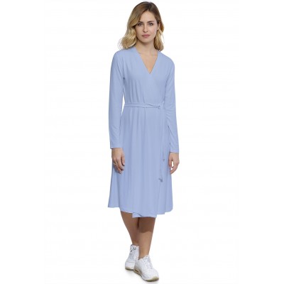 Robe cache-coeur manches longues en modal PEPITA