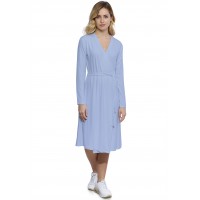 Robe cache-coeur manches longues en modal PEPITA