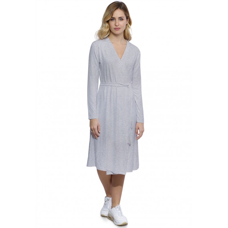 Robe cache-coeur manches longues en modal PEPITA Robe cache-coeur manches longues en modal PEPITA