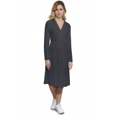 Robe cache-coeur manches longues en modal PEPITA