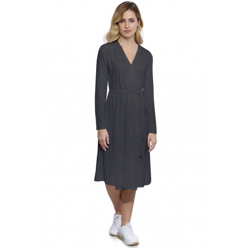 Robe cache-coeur manches longues en modal PEPITA Robe cache-coeur manches longues en modal PEPITA